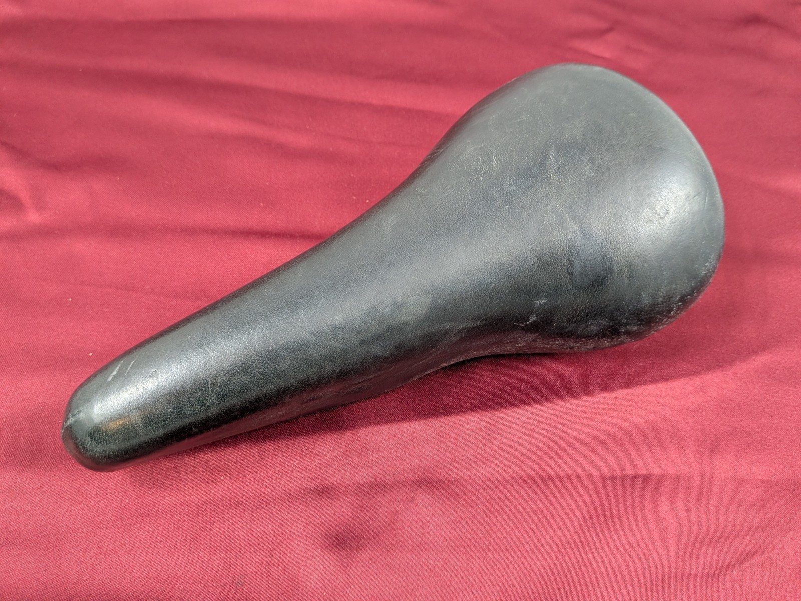 Vintage Cinelli Unicanitor Leather Saddle Black 27x15cm Road Bike Track SA22