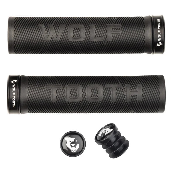 Wolf Tooth Components Echo Lock on Black Grips | All Colors