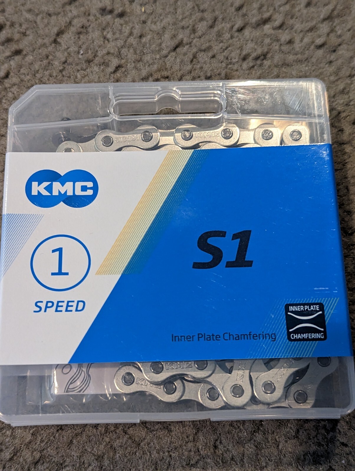 KMC SINGLE SPEED BICYCLE CHAIN SILVER/CHROME 1/2″X1/8″X 112,CRUISER,BMX