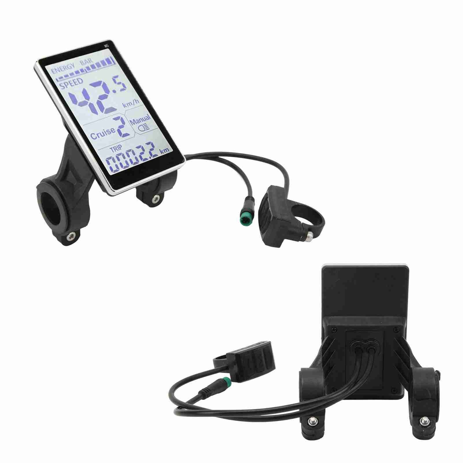 Electric Bike LCD Display Meter Control Panel 24V 36V 48V 60V Speedometer 5 Pin