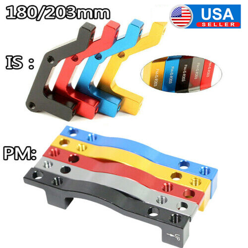 IS/PM 180/203mm Adapter MTB Bike Disc Brake Caliper Front&Rear Rotor Aluminium