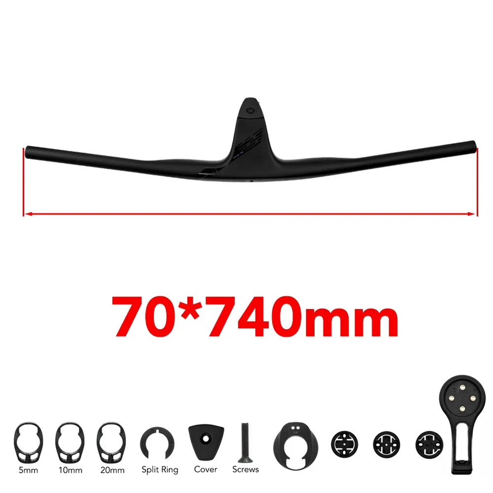Full Carbon Fiber Internal XC Mountain Bike Handlebar -17 Degree 28.6mm Clamp
