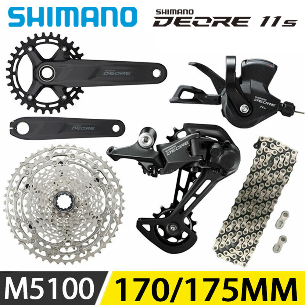 Shimano Deore M5100 1×11 Speed MTB Groupset 170 175mm Crankset Sunshine Cassette