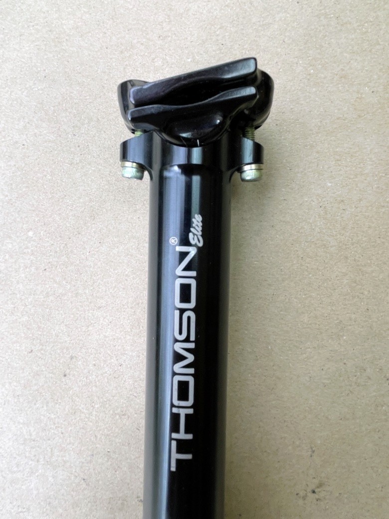Black Thomson Elite Zero Setback Seatpost SP-E128 30.9x367mm
