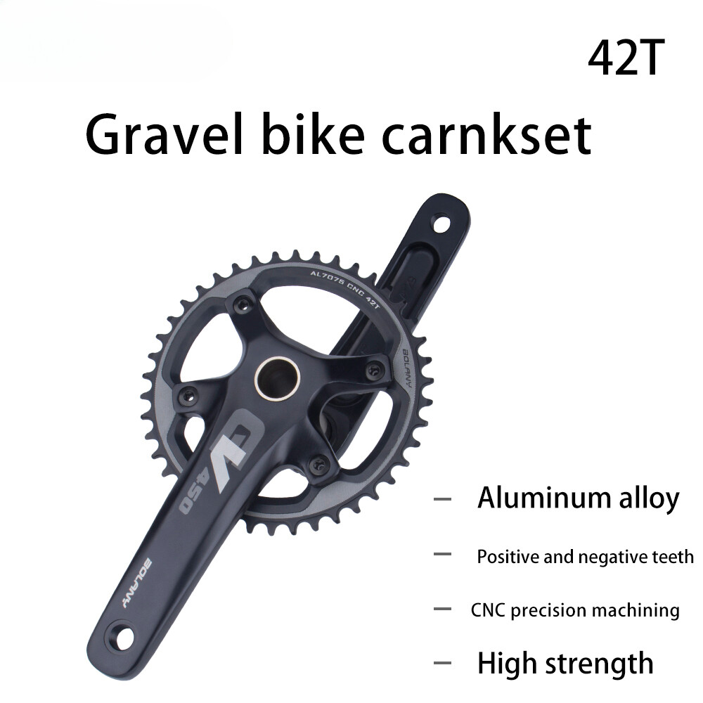 Gravel Road Bike Crankset 42T Chainring MTB Bike Crank Arm 170mm With BB