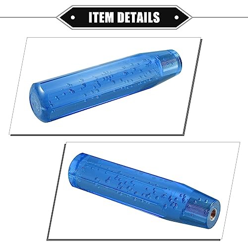 Gear Shift Knob Stick, 20cm Faux Crystal Transparent Bubble Gear Shifter Blue