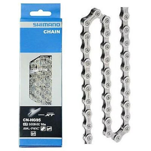 Shimano CN-HG95 10-Speed HG-X Chain 116 Links MTB Sil-Tec (Deore/SLX/XT)
