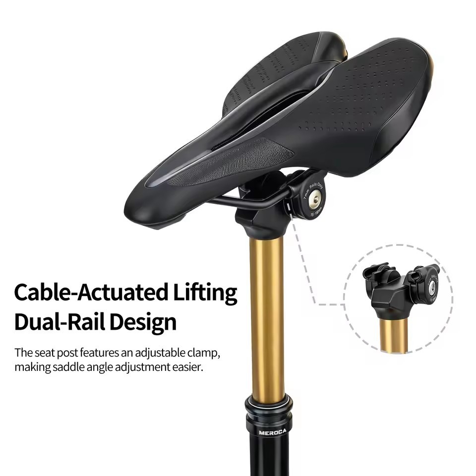 MEROCA Dropper Adjustable Seatpost MTB Bicycle Bike Internally Routed Post Parts