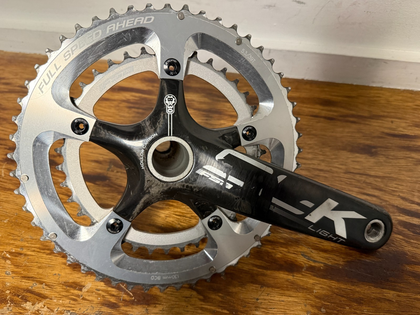 FSA SL-K Light 175mm 53/39T BB30 Carbon Crank Set