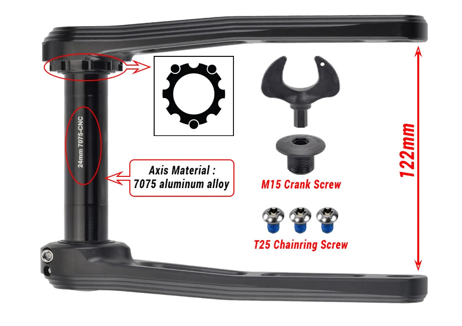 165mm/170mm Ultralight Road Bike Crank Bicycle Crankset Double Chainring 50-34T