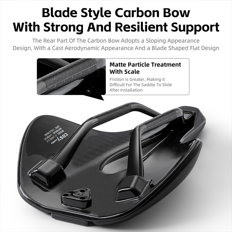 WEST BIKING PU Leather Carbon Fiber Bike Saddle T700 Hollow Bicycle Saddle