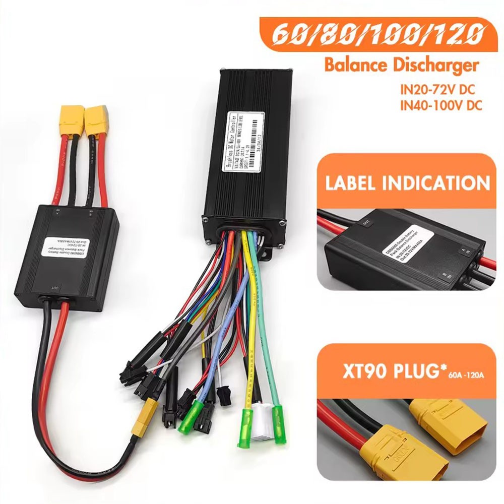 Dual Battery Discharge Converter for Ebike 20A-120A Dual Battery Pack 20V-100V
