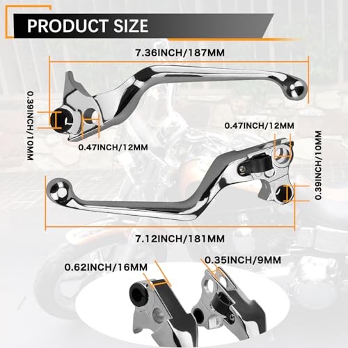 Chrome Silver Brake Clutch Lever Hand Levers Compatible with Harley Sportster