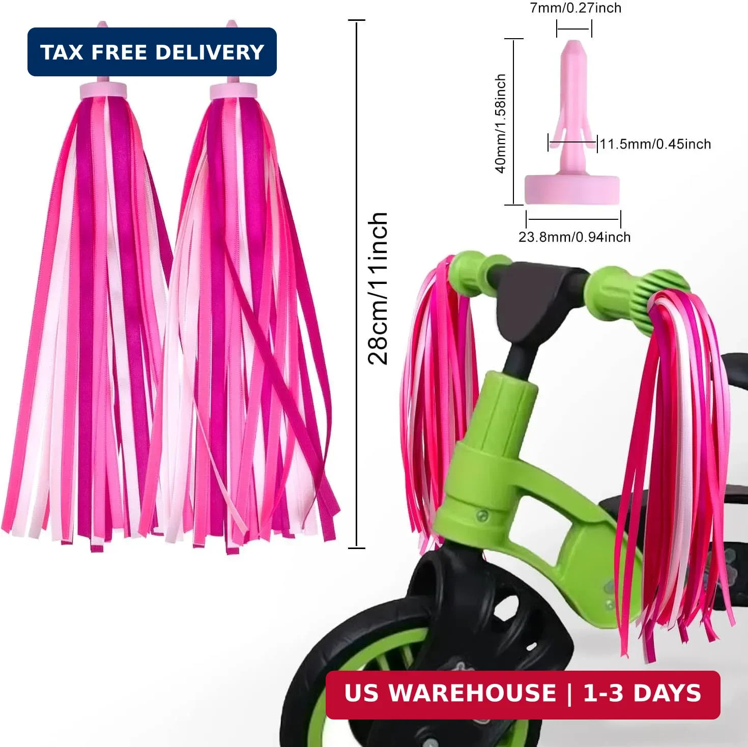 Bike Streamers Kid’s Bike Tassels Bicycle Handlebar Streamers Colorful Ribbon St