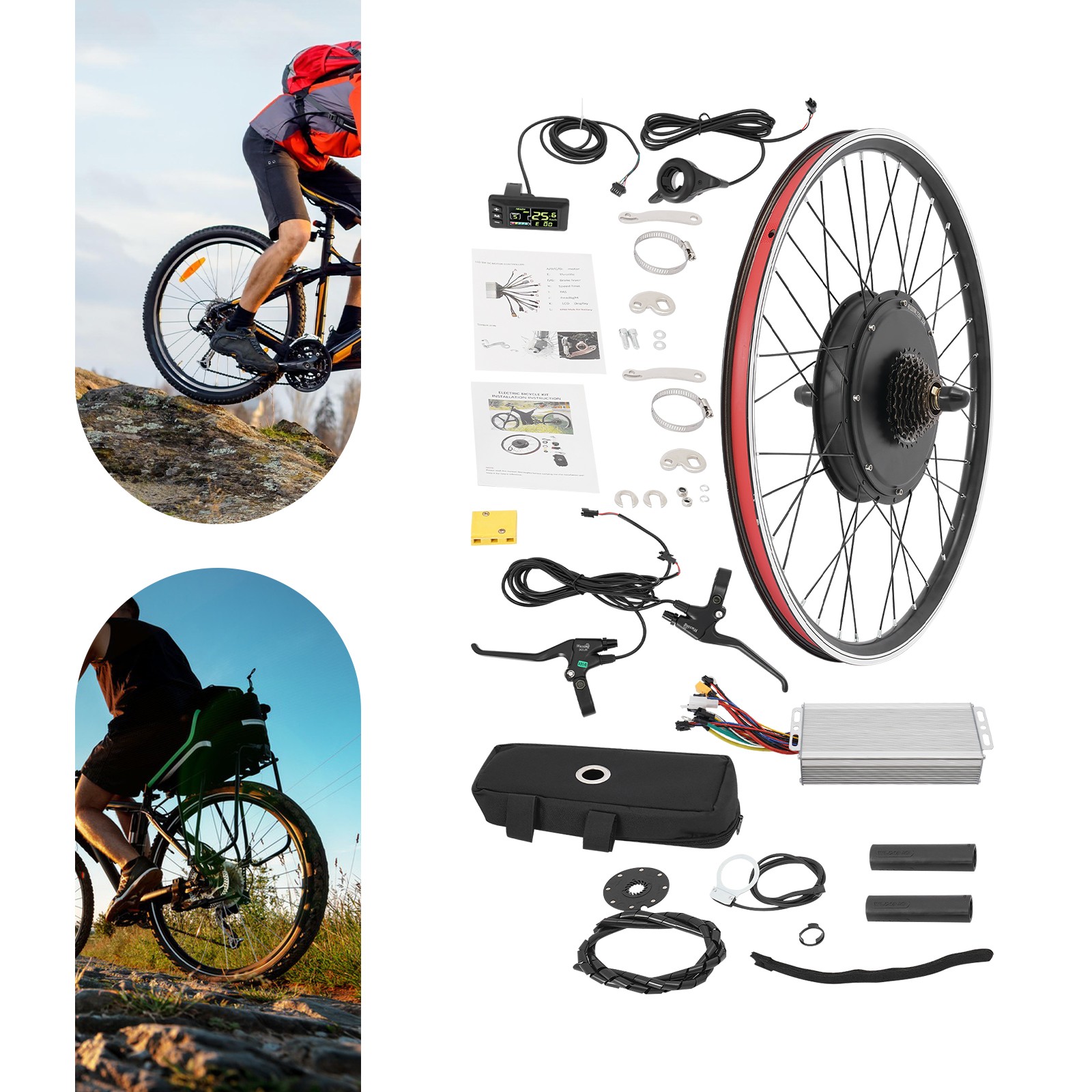 27.5 inch Rear Wheel 48V 2000W Electric Bicycle Motor E-Bike Hub Conversion Kit