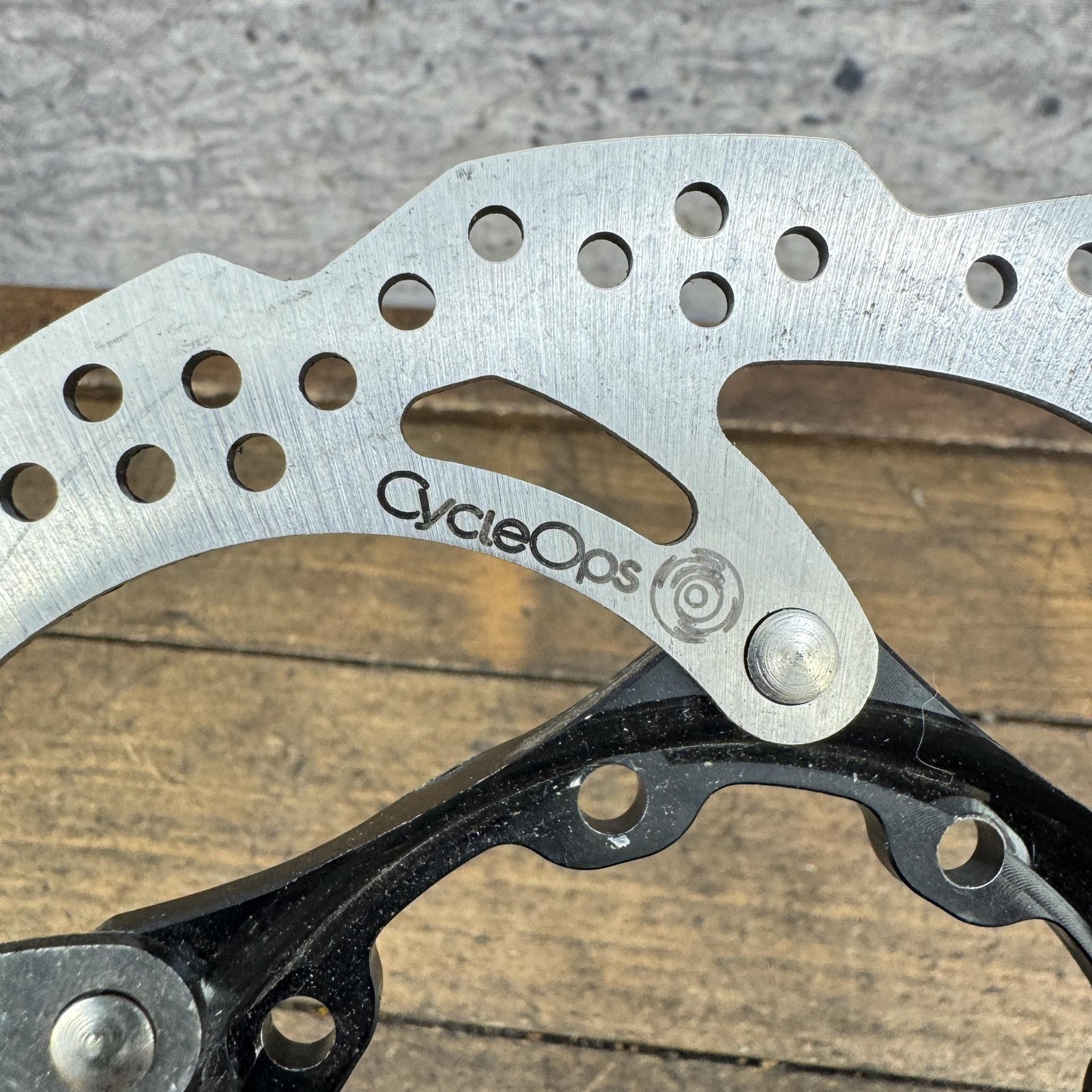 CycleOps Disc 2.4 Brake Rotors Pair Set 2 160mm 6 Bolt Silver Black Bike Used