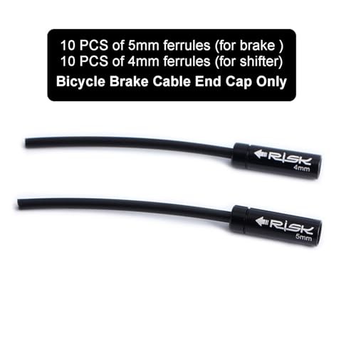 5mm and 4mm Aluminum Alloy Bike Brake Shifter Cable Housing End Caps, Alloy