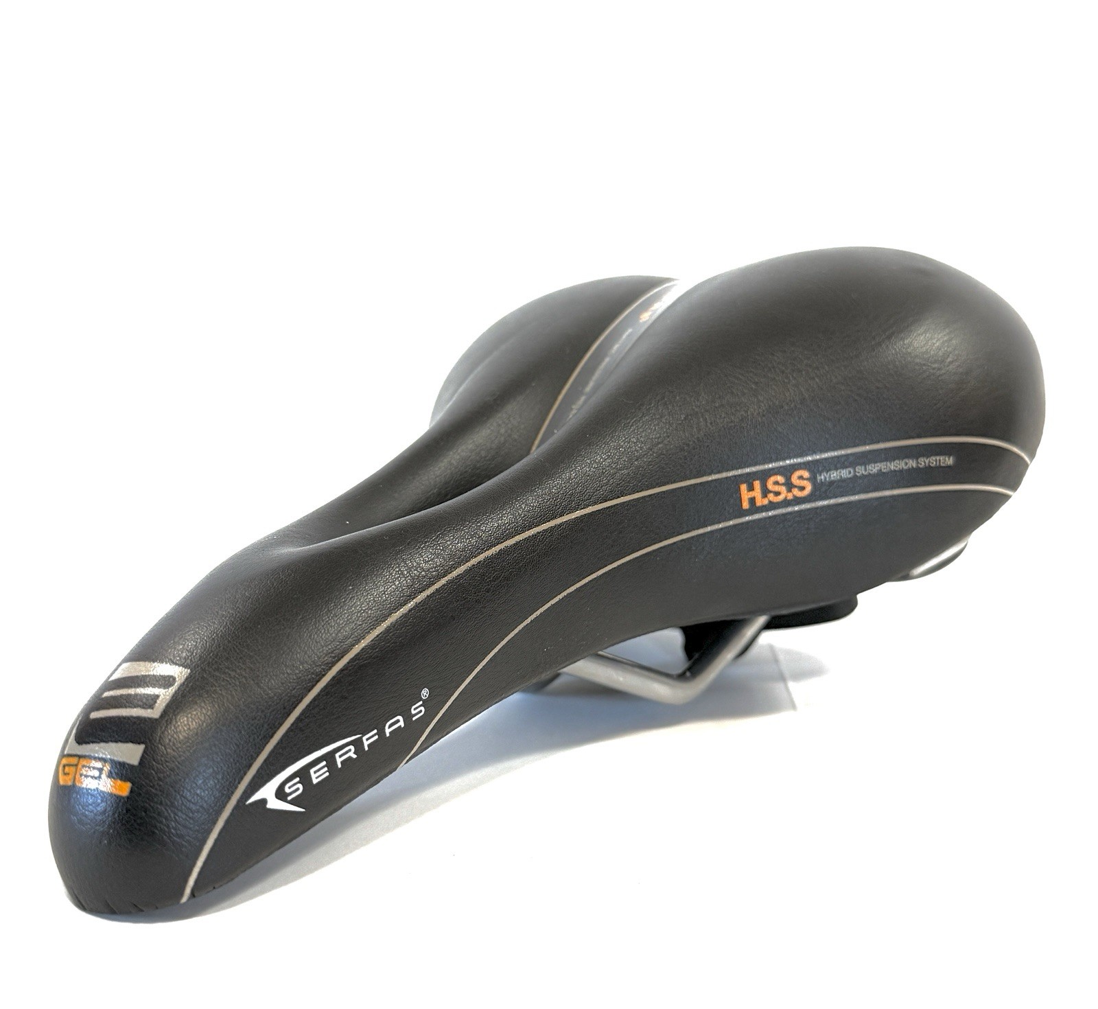 Serfas EG-8240C E-Gel Hybrid Elastomer Bicycle Saddle Comfort Seat Black