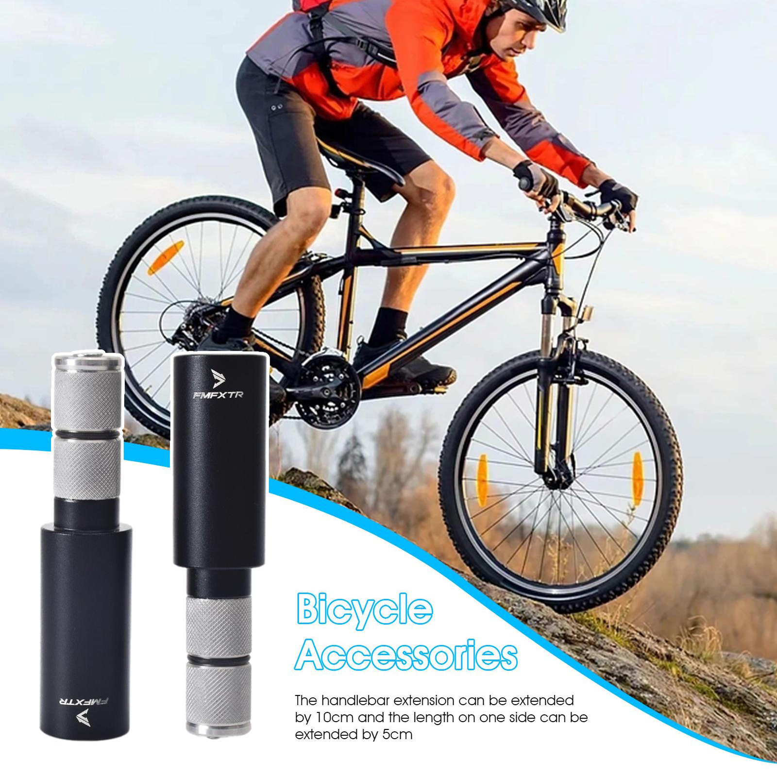 MTB Bike Handlebar Bar End Extension Plug Aluminum Alloy Handlebar Extender