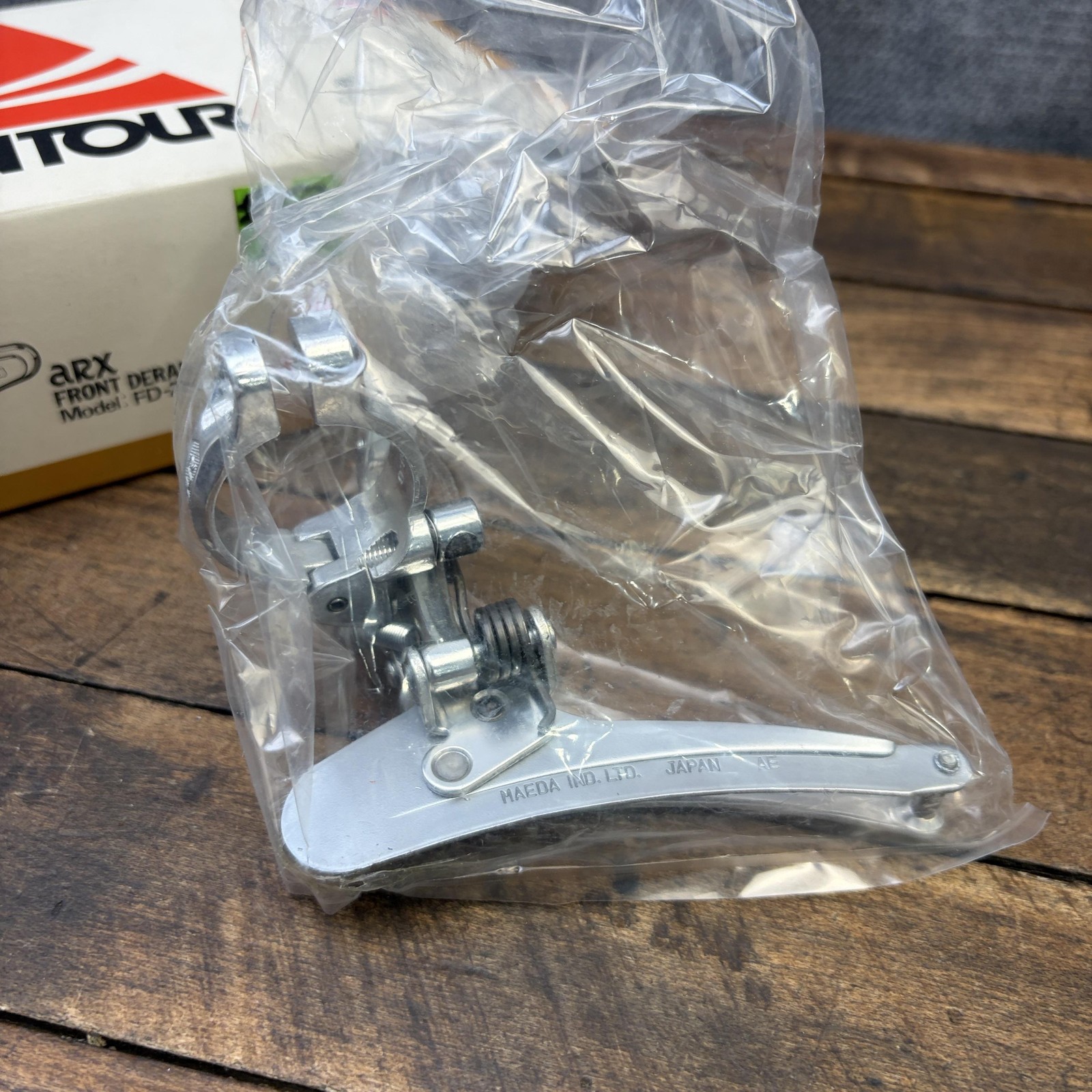 Vintage Suntour ARX Front Derailleur 28.6 Clamp Bottom Pull NOS Silver Japan