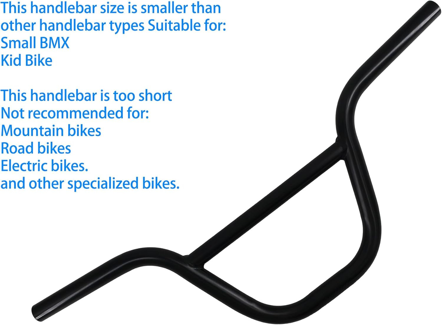 BMX Handlebar Swallow Shaped High-Carbon Steel 585Mm 22.2Mm Handle Bar Bicycle P