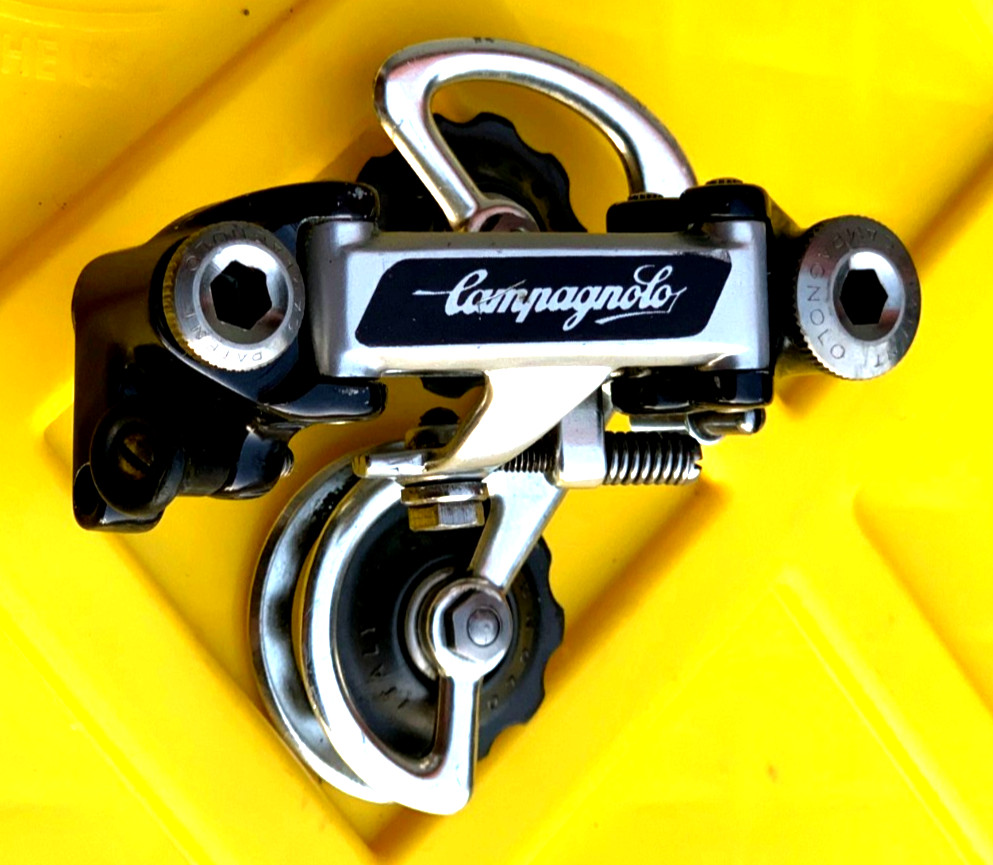 Vintage CAMPAGNOLO #4001 SUPER RECORD 5/6sp Rear Derailleur w/ Titanium Bolts