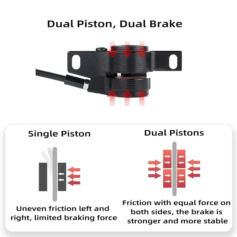 Hydraulic Brake Set 800/1500mm Mountain Bike Disc Brake Set 160mm Brake Rotor