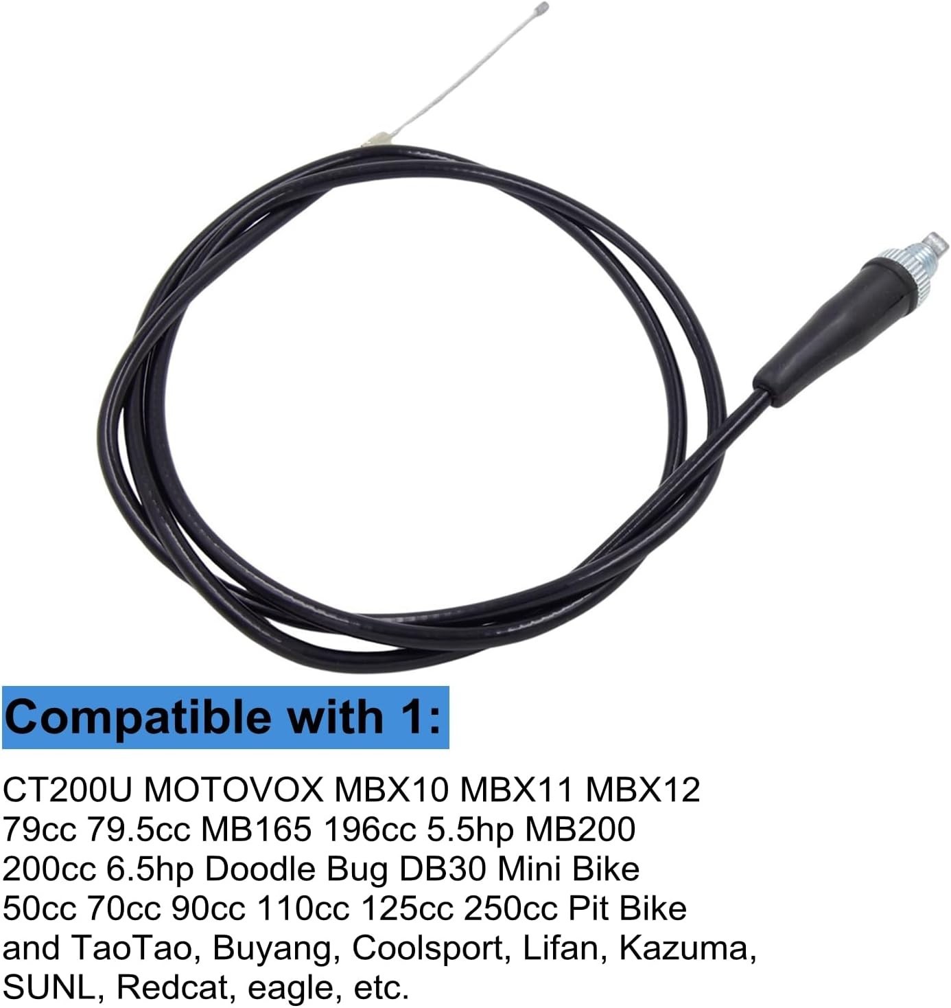 Mini Bike Throttle Assembly 51in Cable Kill Switch 7/8 Handlebars 50cc-250cc 4T