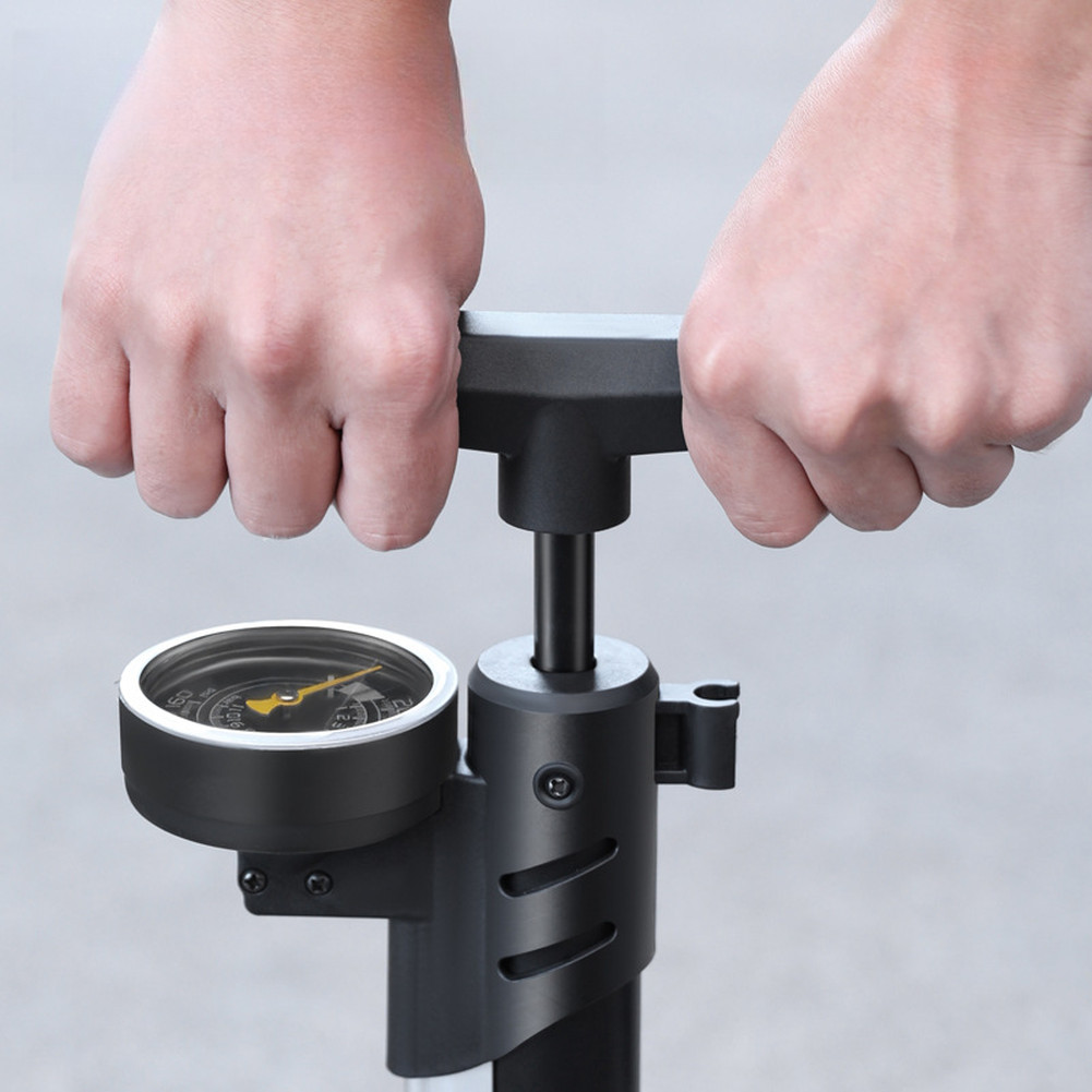 Vertical Mount Bicycle Pump with Extended 180 Degree Rotating Hose 160 PSI