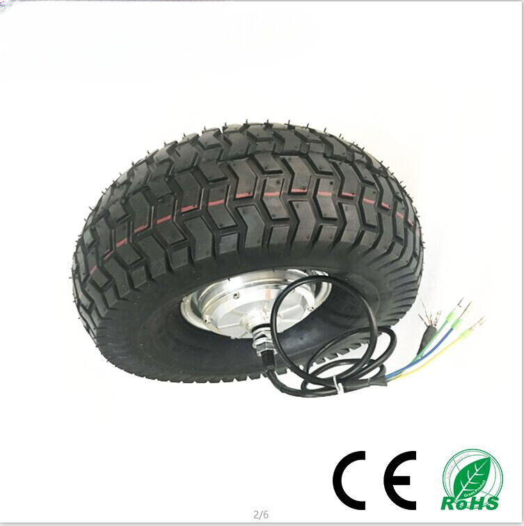 500W Single Shaft Double Shaft DC Brushless Golf Cart Hub Motor Wheel for Sales