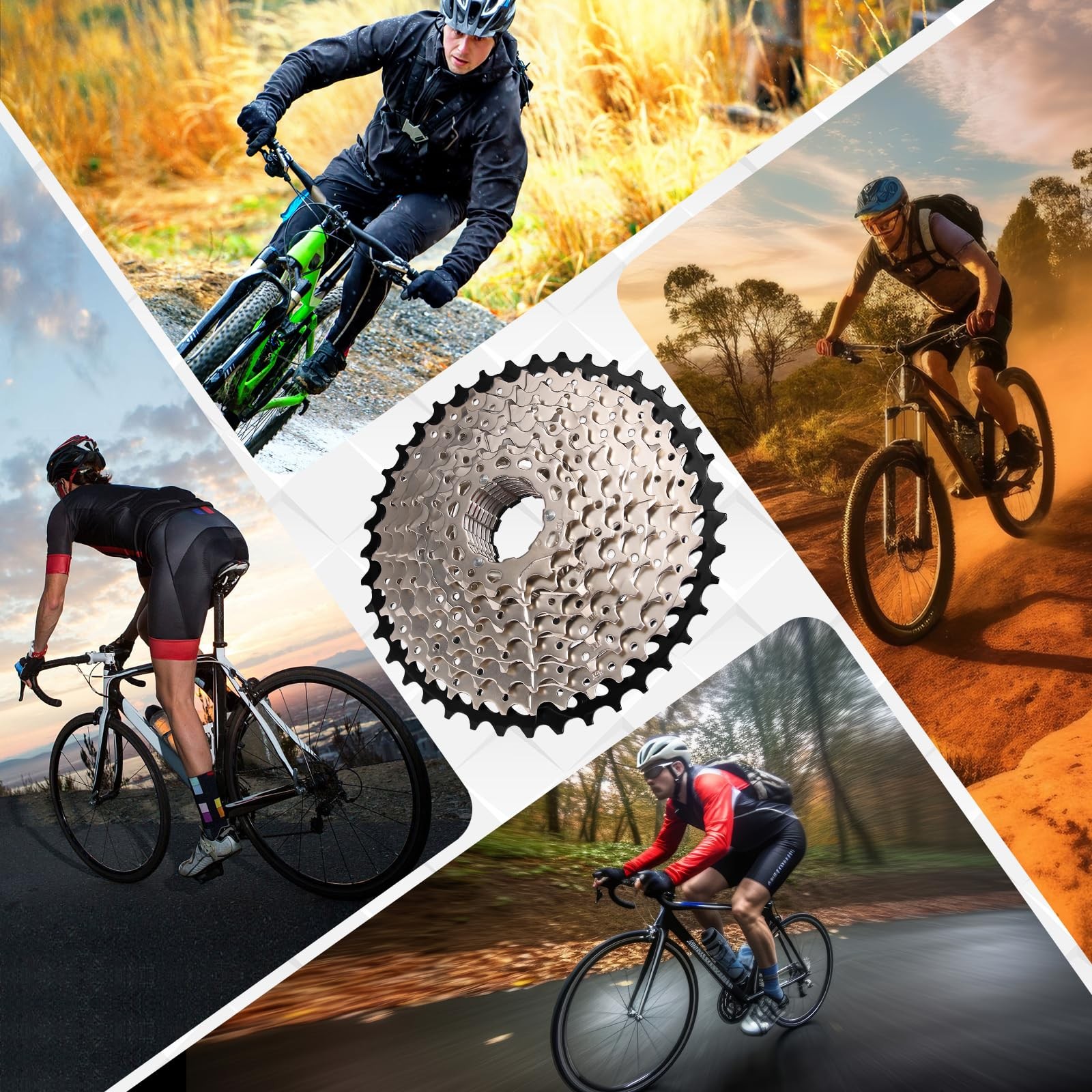 BUCKLOS 8/9/10/11/12 Speed Cassette Ultra-Light 10S-11-46T, 10 Speed-11-46T