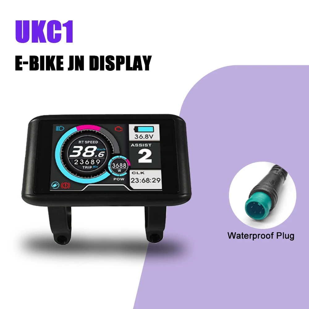 E-bike LCD Display 24V 36V 48V 52V 60V 72V Use for UART2 Protocol Controller