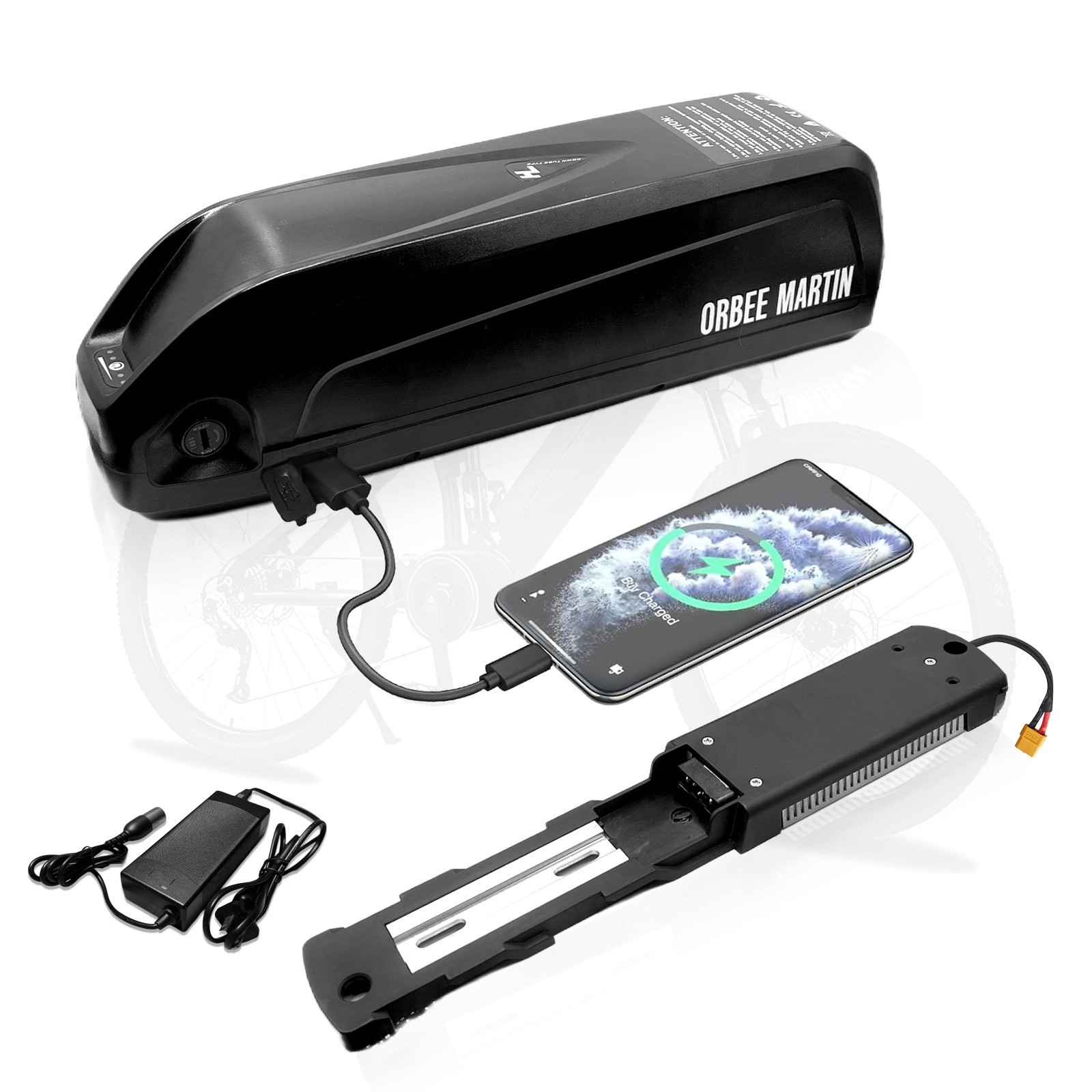 Hailong 5PIN 48V Lithium Ebike Battery 18Ah Electric Bike Battery 200W-1000W 30A