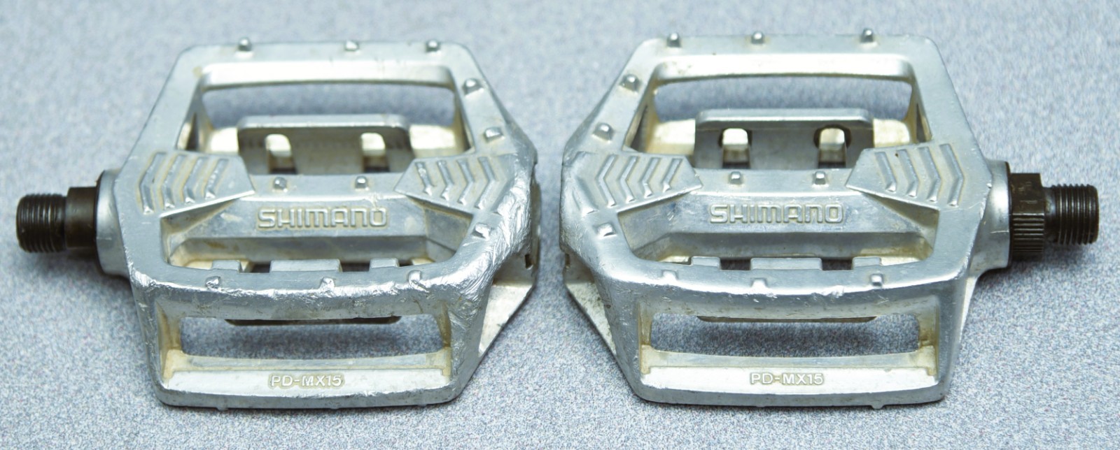 Shimano PD-MX15 Flat/Platform Pedals, silver bmx 9/16″ vintage mtb