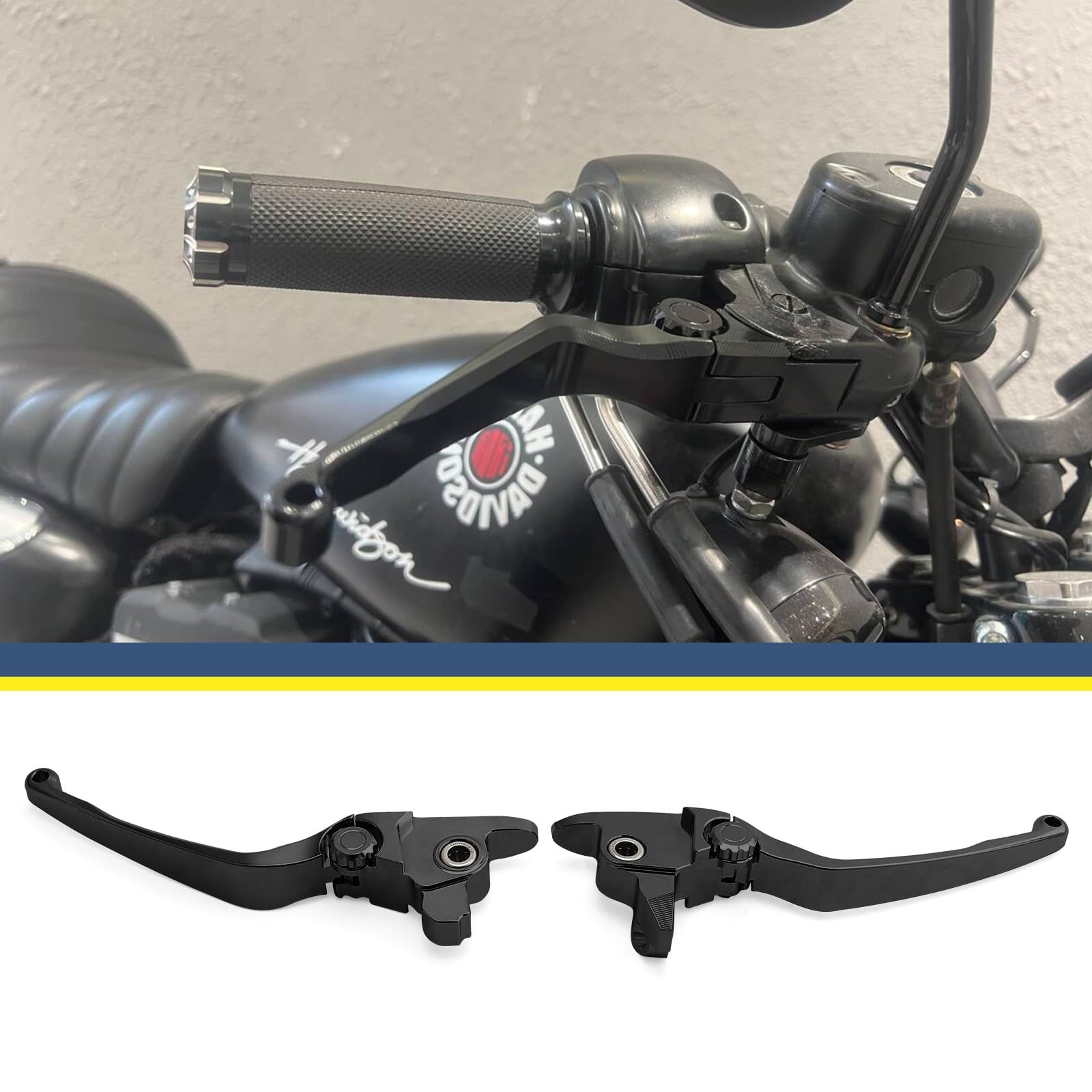 Motorcycle Levers Brake Clutch Handle Lever Adjustable Fit for Harley 2017-20…