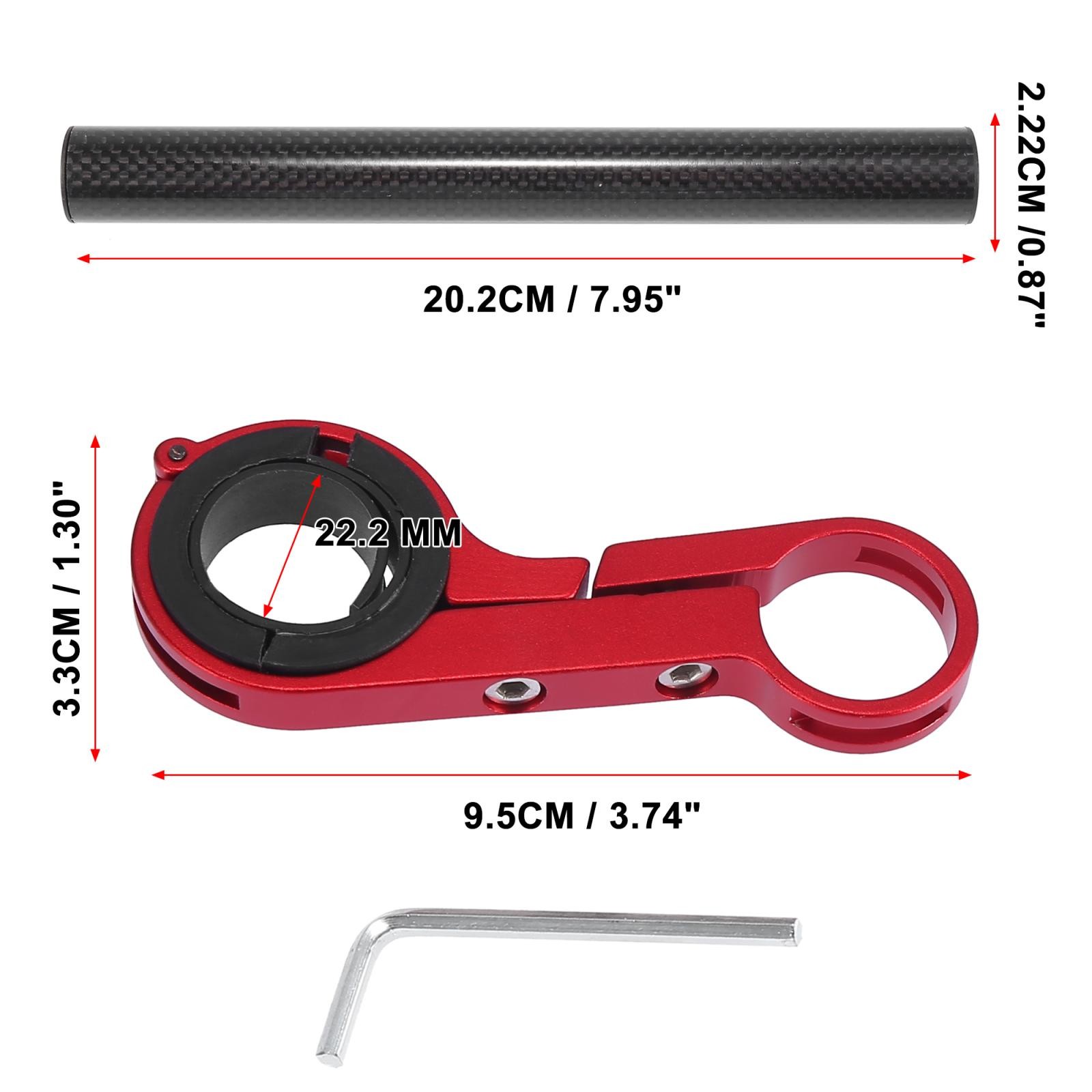 Bicycle Aluminum Alloy Handlebar Extension Bracket Carbon Fiber Pattern Red