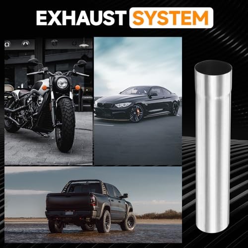 Straight Exhaust Pipe OD, Stainless Steel 20″ Long Mandrel 2.5″ 20 INCH