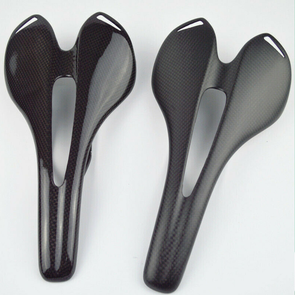 Full Carbon Saddle Oval Rail 7×9 Hollow Mountian Road Bike Seat 270*143mm Black
