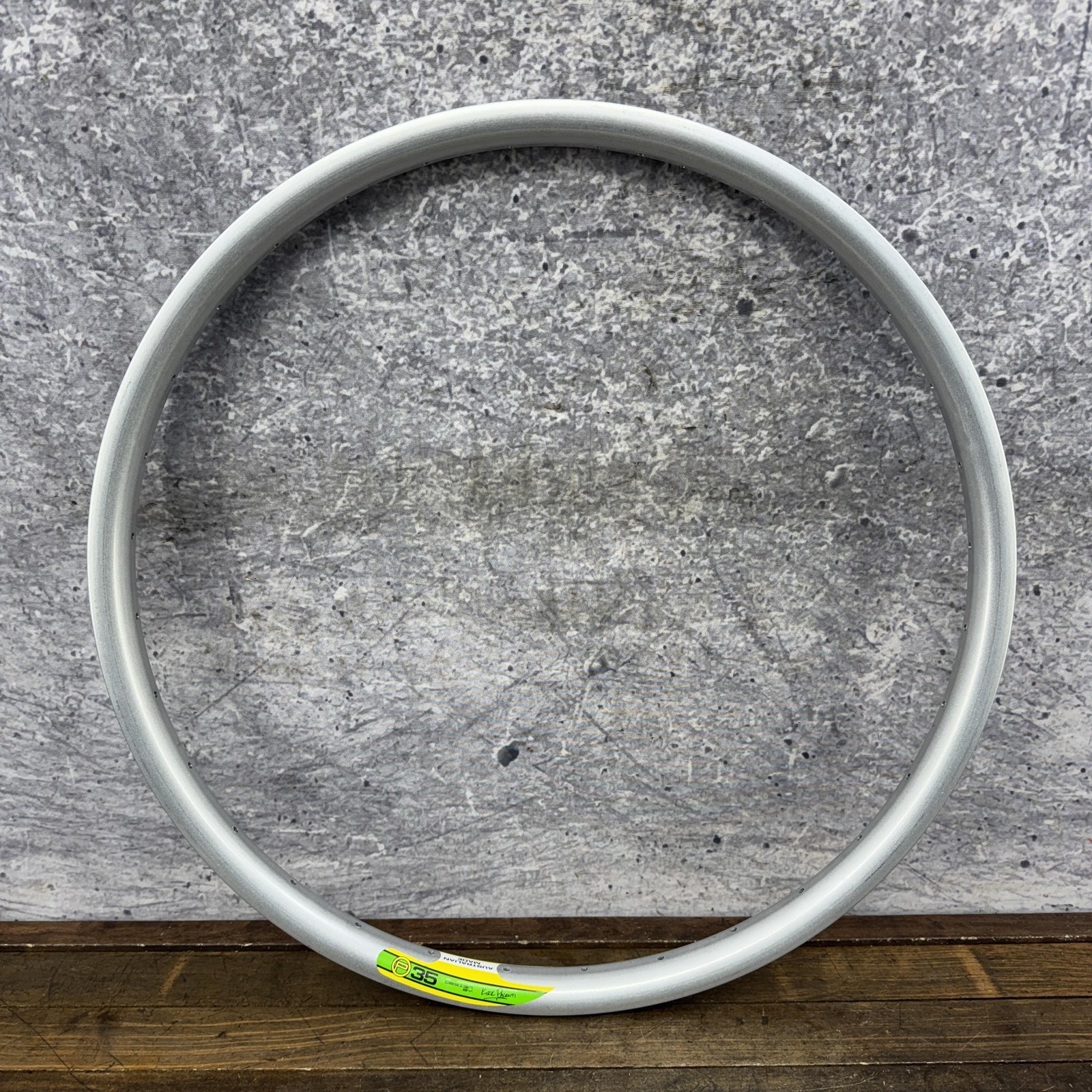 Velocity P35 26in Rim Clincher 32H Disc Wide Silver Alloy MTB Australia Hoop