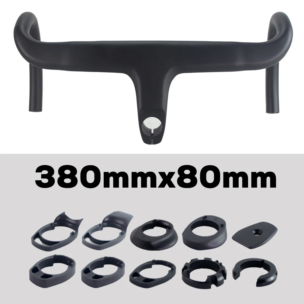 380-440mm Carbon Road Bike Integrated Handlebar 28.6mm Internal Routing Drop Bar