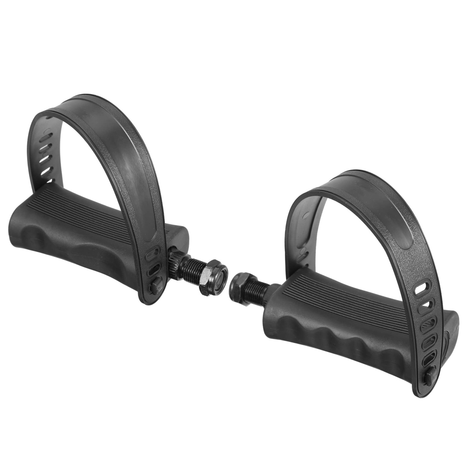 X AUTOHAUX 1 Pair Exercise Bike Pedals with Straps 9/16 Inch Spindle Cycling …