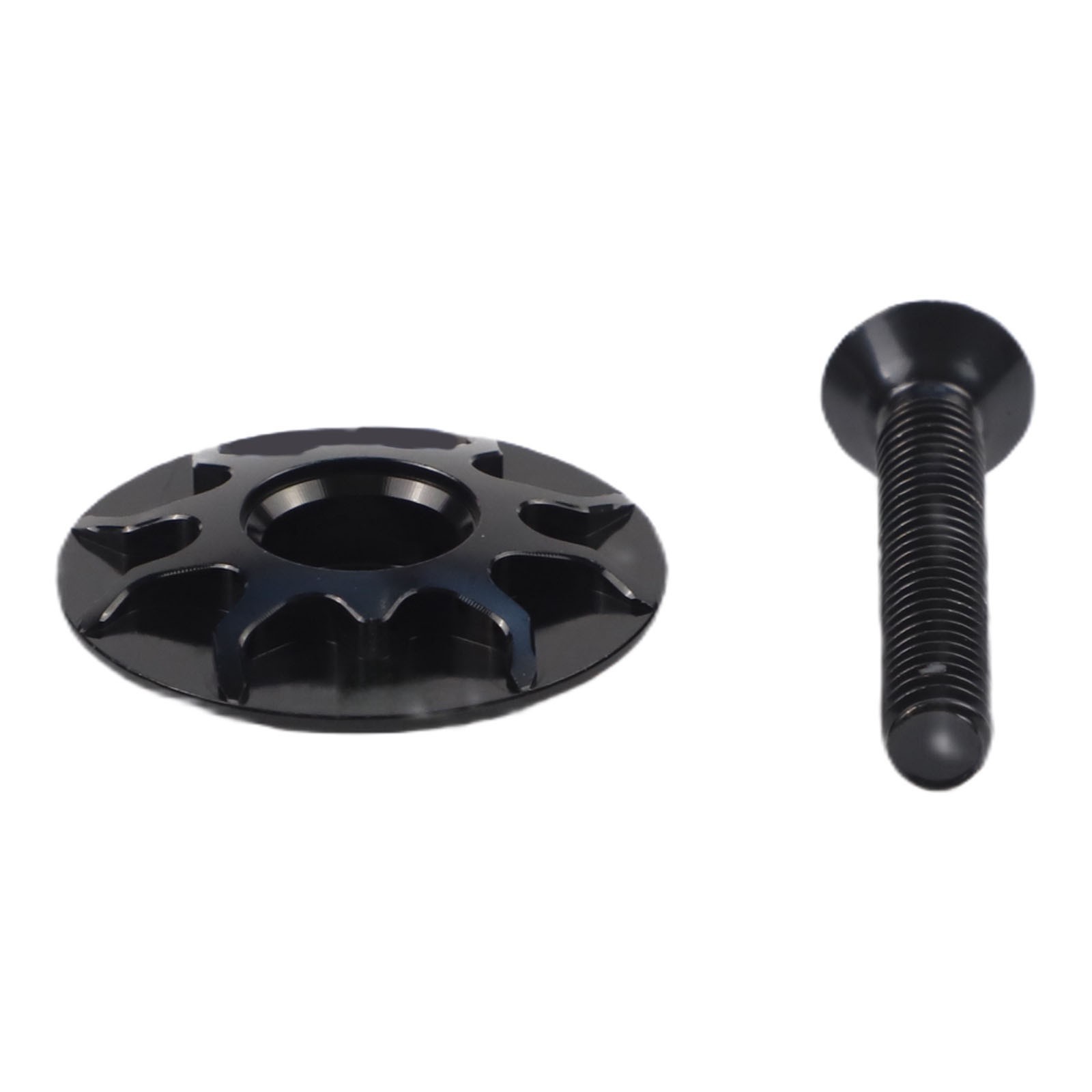 Aluminum Alloy Headset Cap with Stainless Steel Bolt for Modern Bicycle Designs