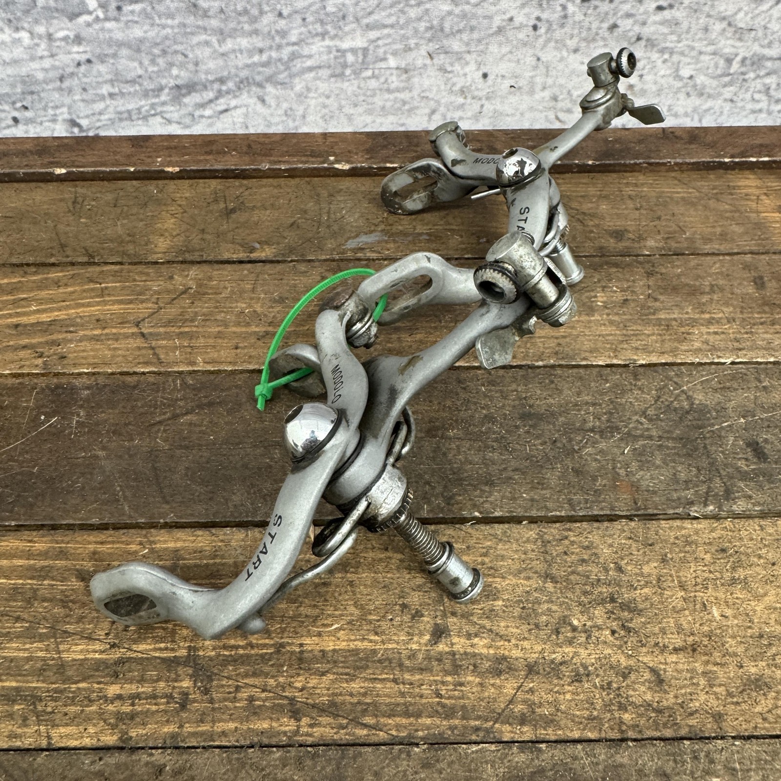 Vintage Modolo Start Side Pull Silver Caliper Brake Set Road Bike F/R Pair Wear