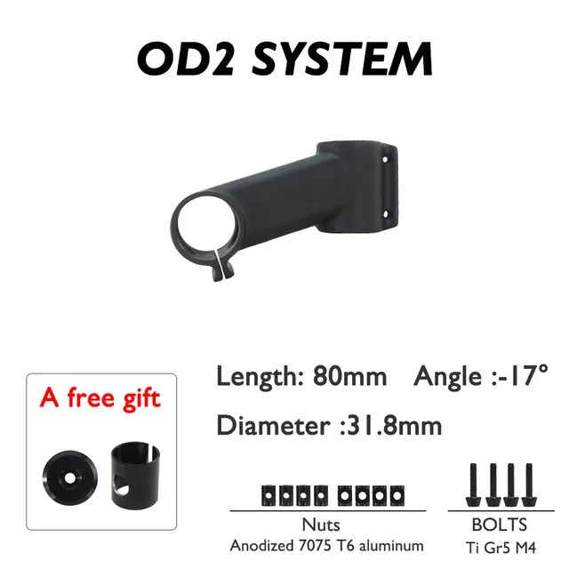Carbon Bicycle Riser Handlebar Stem 60-120mm 6/17 Degree 31.8mm Computer Stand