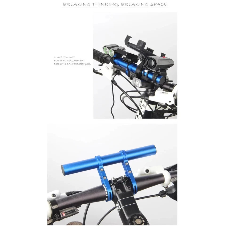 Bike Handlebar Extender Extension Bicycle Bar Mount Headlight GPS Holder Bracket