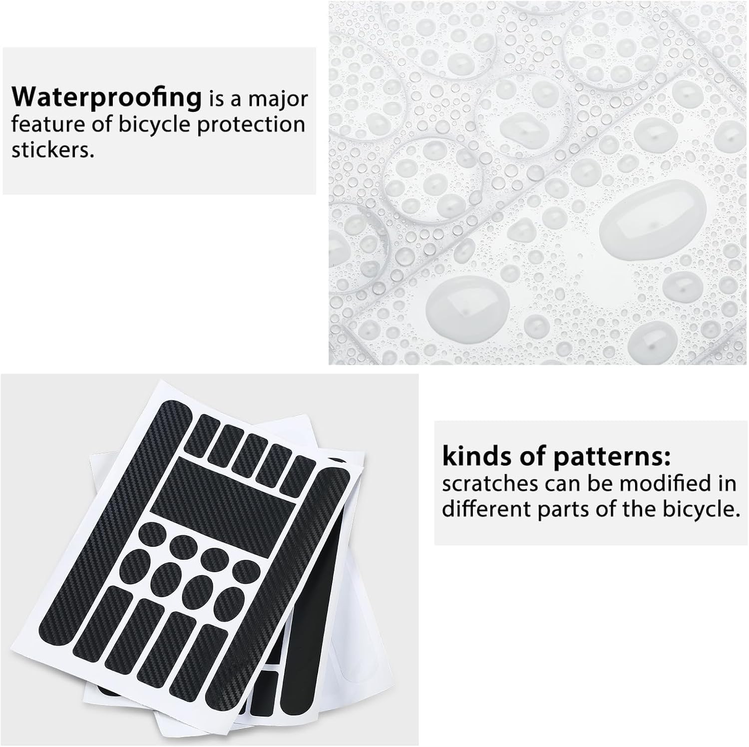 3 Pieces Bicycle Chainstay Protector Decal Chainstay Frame Guard Adhesive Pro…