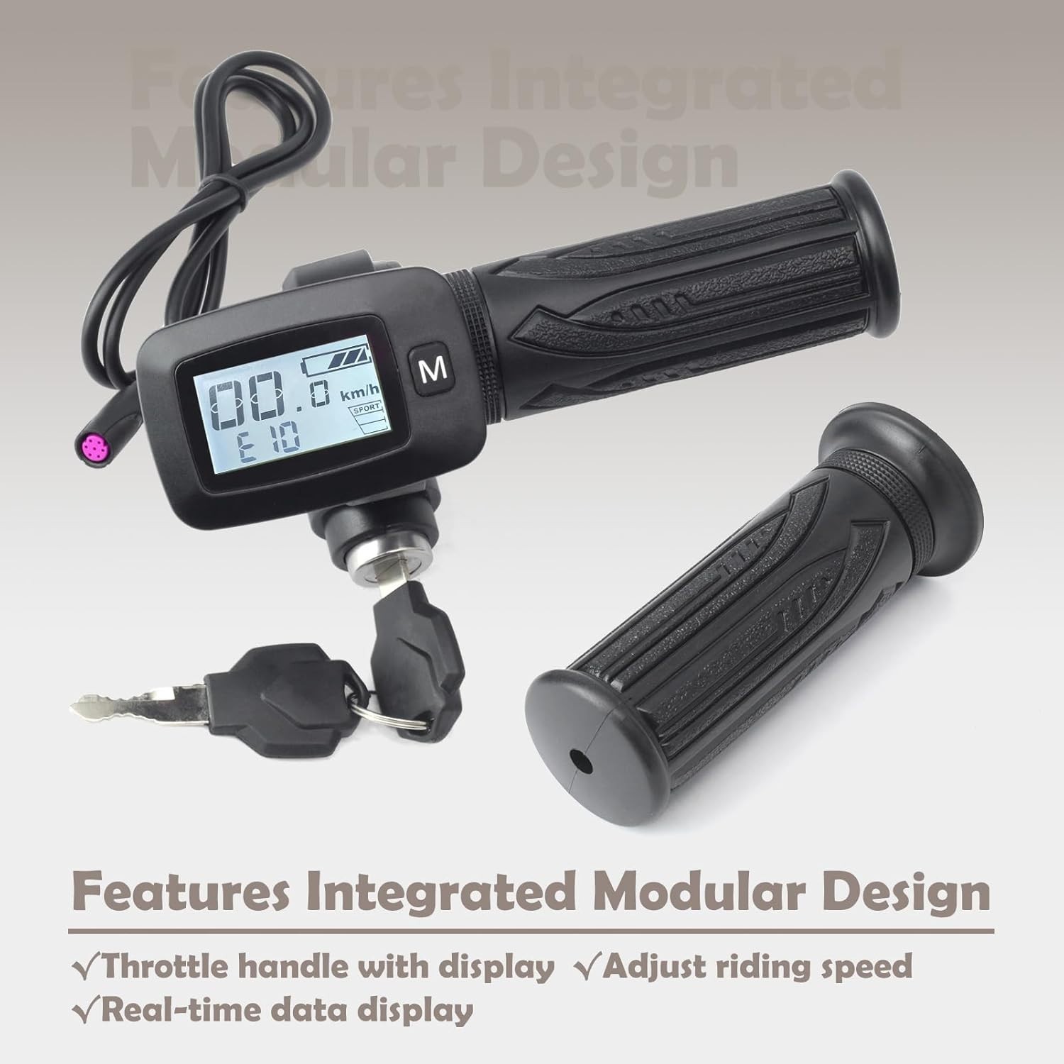Quick Install 48V Throttle Replacement with M Key for Tuttio Soleil 01 Bikes