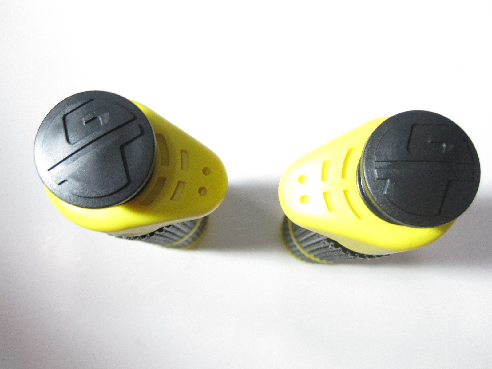 NOS GT Standard Handle Grips with GT end caps and Yellow Black in Color