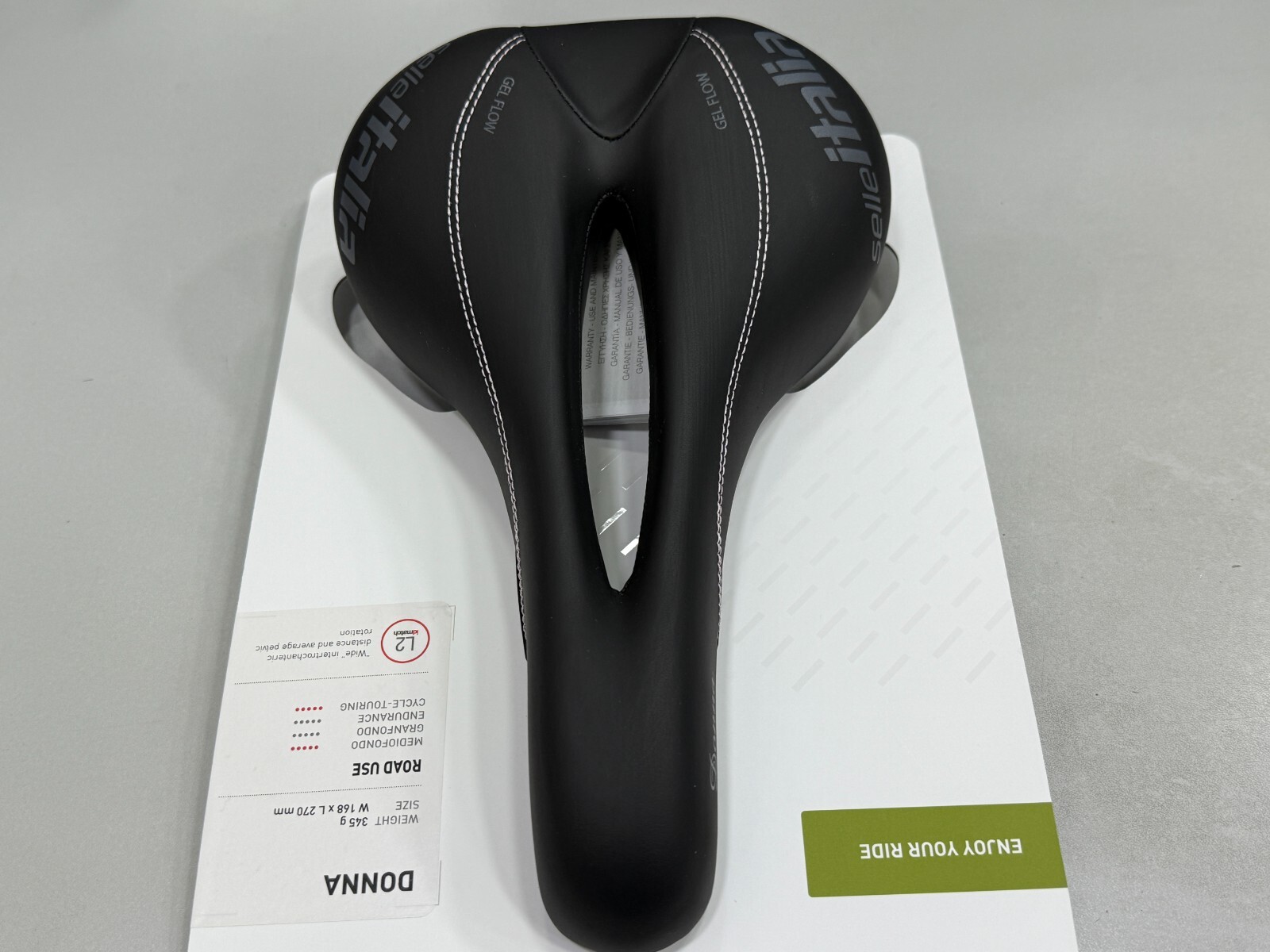 Selle Italia Donna Flow FeC Alloy Rail (Lady) Saddle L2 (168 x 270mm) Black