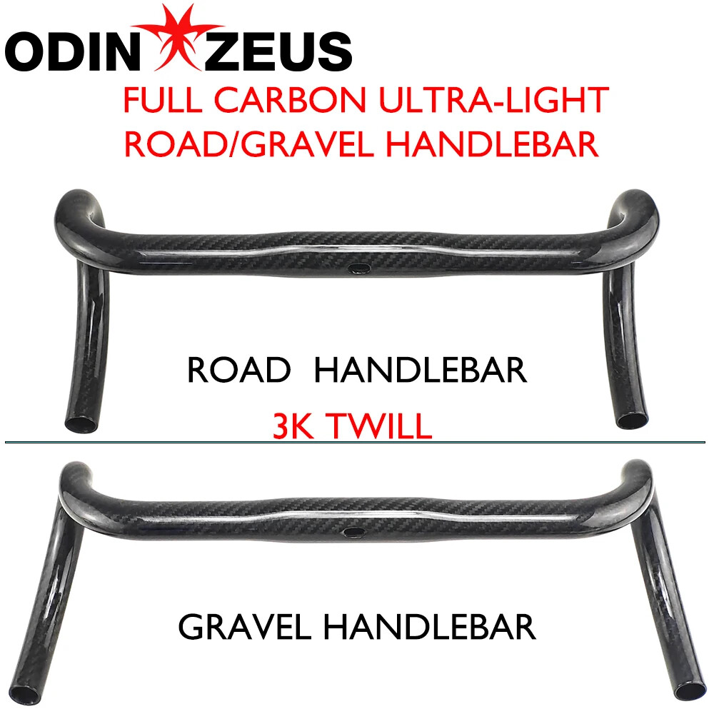 Carbon Fiber Internal Routing Road Gravel XC Bike Handlebars 380/400/420/440mm